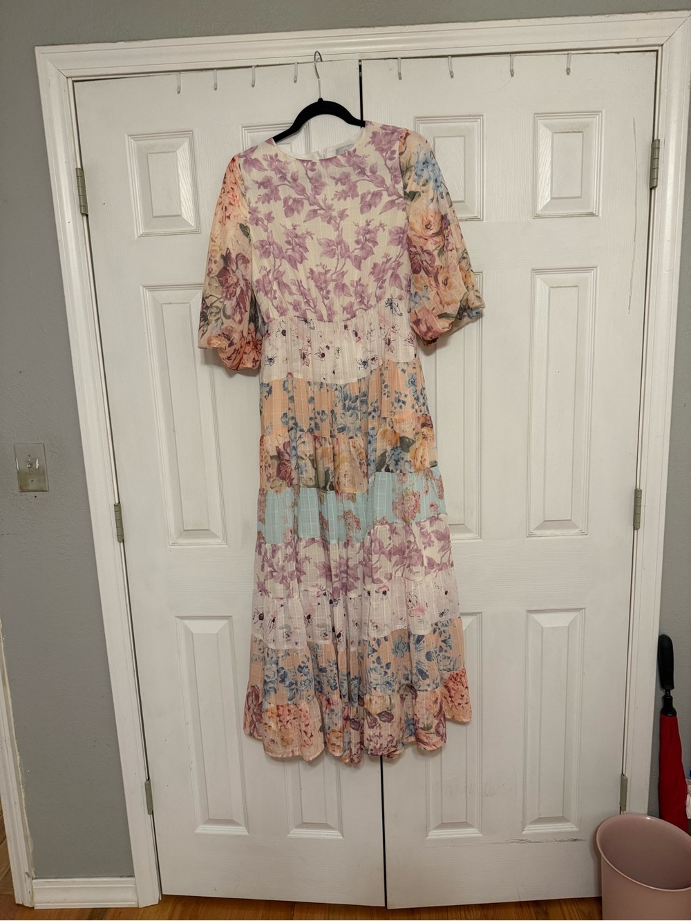Dainty Jewells Pastel Floral Tiered Maxi Dress